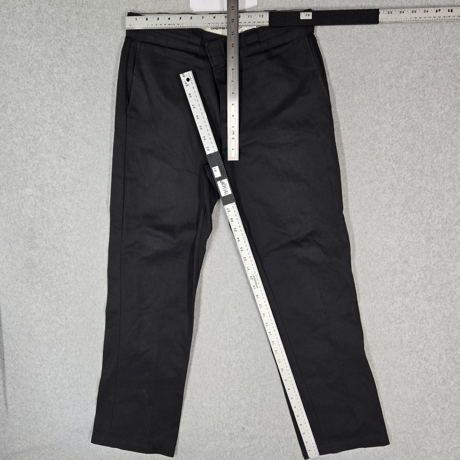 Dickies Men Pants 34X32 Black Khakis Twill 874 Work Pants Logo Original Fit