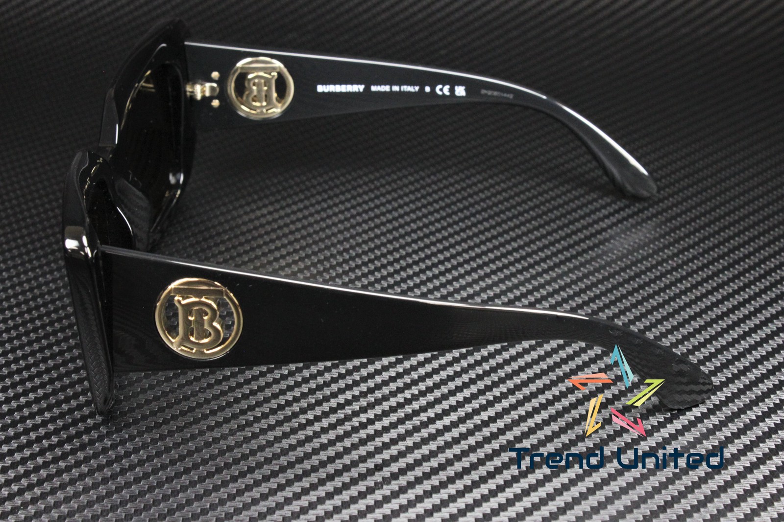 BURBERRY Daisy BE4344 300187 Black Dark Grey 51 mm Women’s Sunglasses