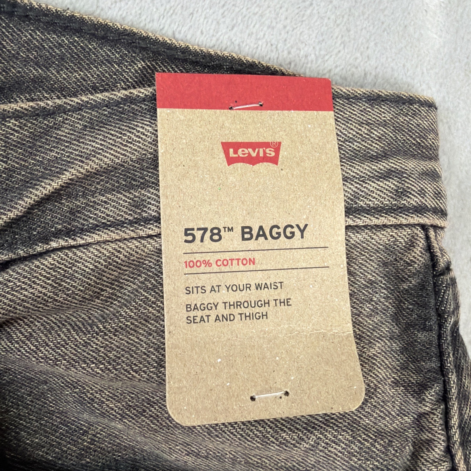 Levi’s 578 Baggy Denim Jeans Men’s Size 36×30 Gray Cotton Y2K