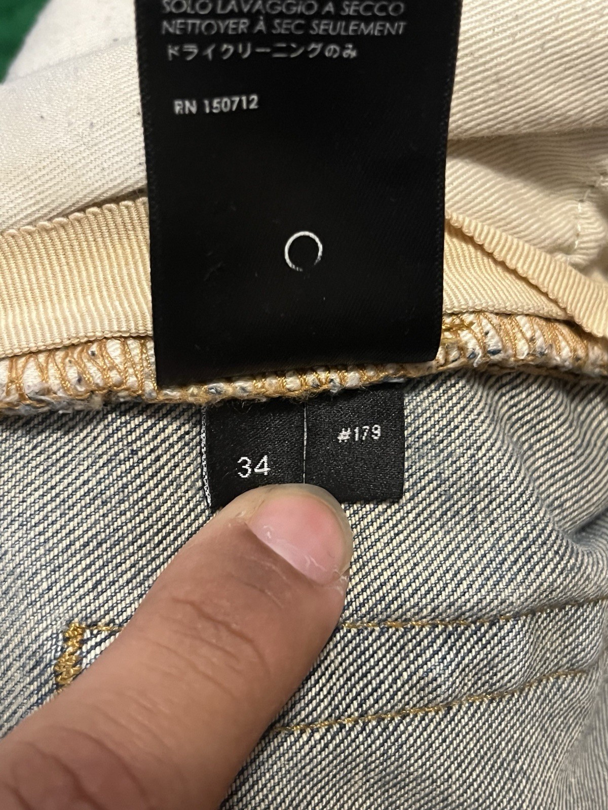 Amiri MX1 dirty indigo bandana patch jeans size 34