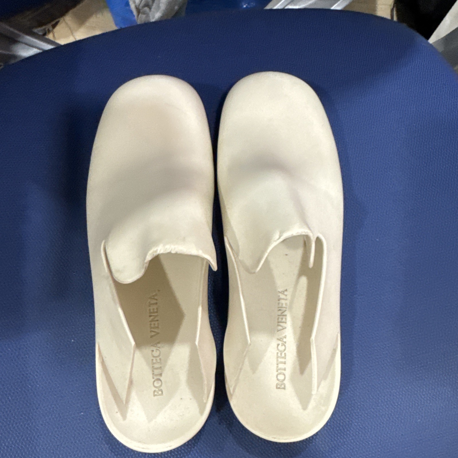 Bottega Veneta White Puddle Sandals Slip On Size 40 Rubber Clogs Unisex