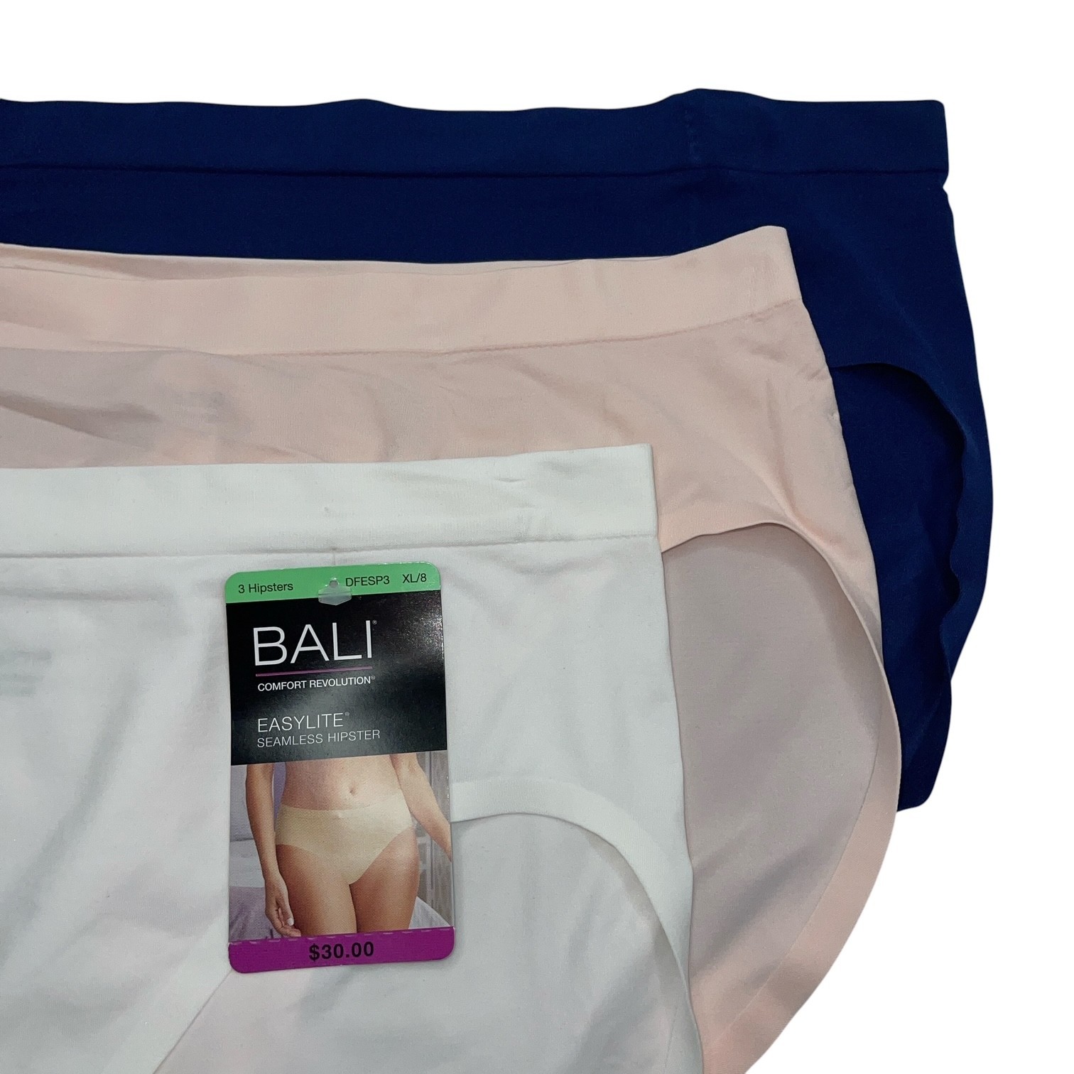 Bali Hipster Panties Easylite Seamless Smooth Comfort 3 Pair Underwear DFESP3