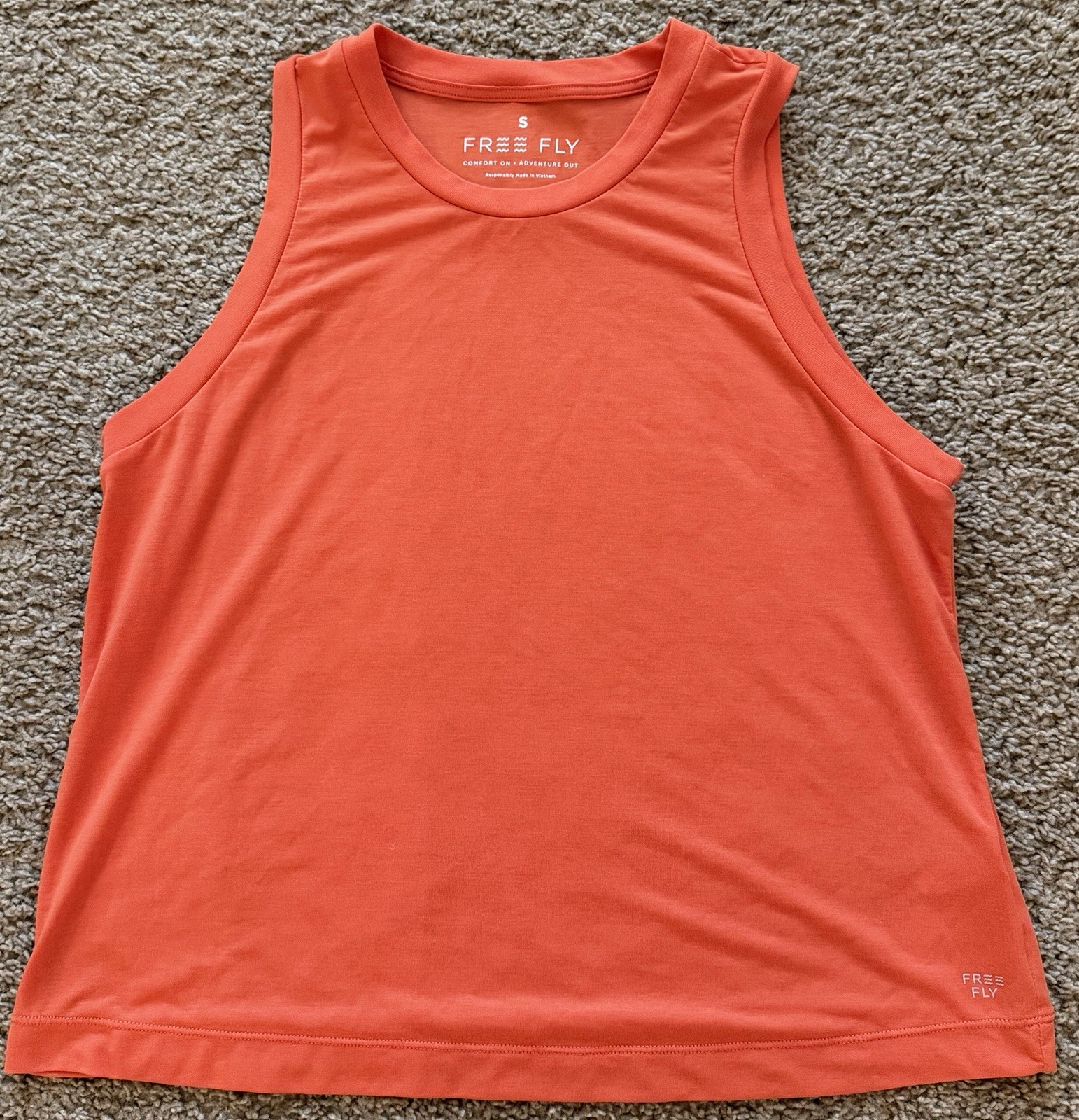 Free Fly Women’s Solid Elevate Lightweight Tank Top AC2 Tigerlily Size Small