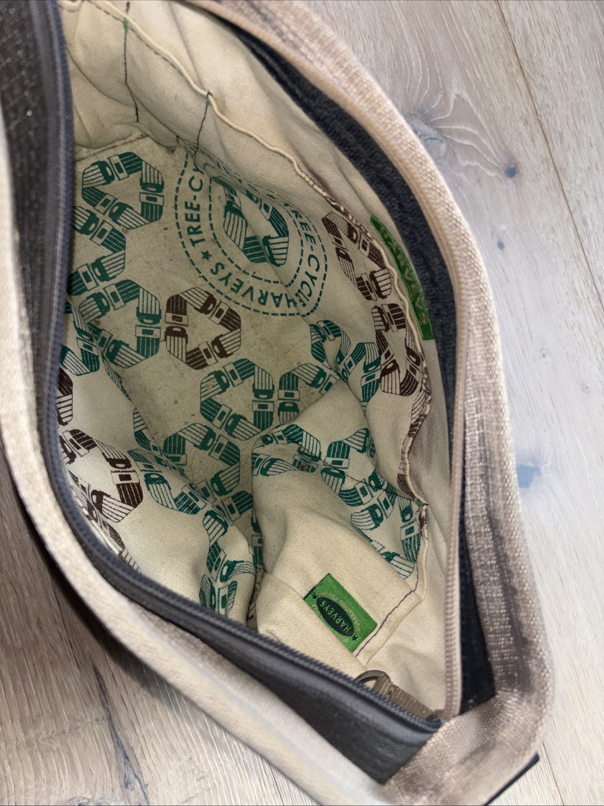 Harveys Seatbelt Bag Treecycle Messenger Crossbody Green Tag Purse Tote W/Wallet