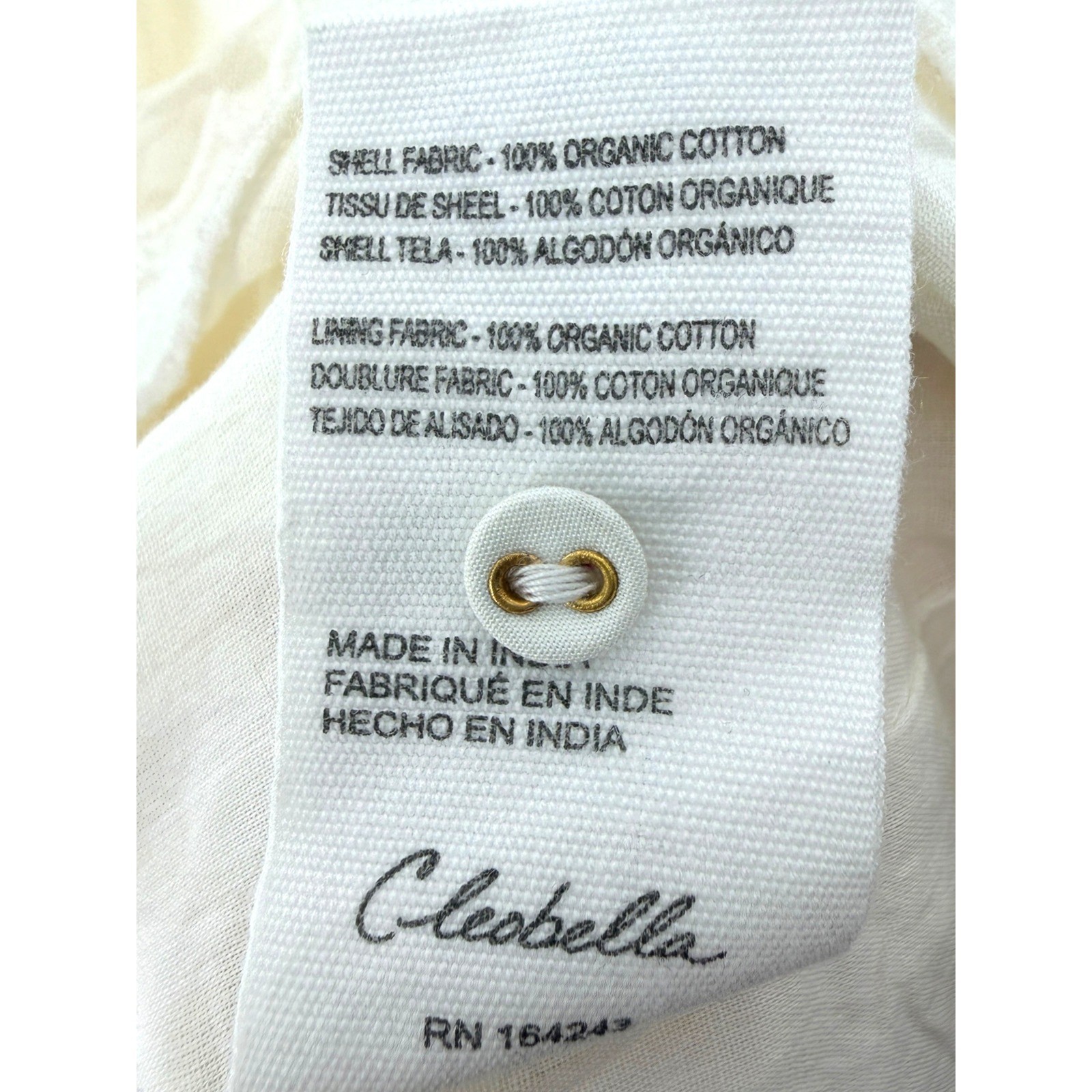 CLEOBELLA Allegra Drawstring Waist Ivory Organic Cotton Eyelet Midi Dress S NWT