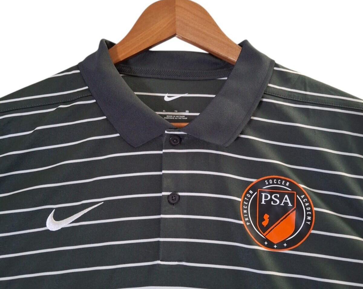 Nike Princeton Soccer Academy Polo Shirt Men’s XL Gray Striped NWT