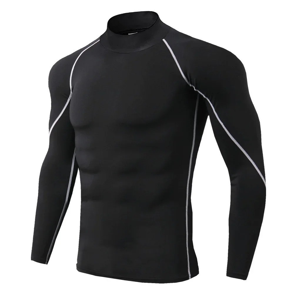 Men Compression T Shirt Long Sleeve Gym Fitness Quick Dry Sport Top