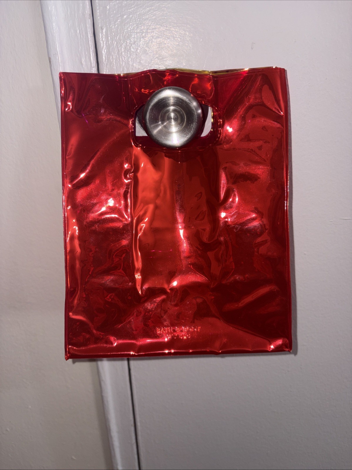 Clear Red Bath & Body Works Gift Bag 9 inches H x 7.5 Inches L x 4.5 Inches W