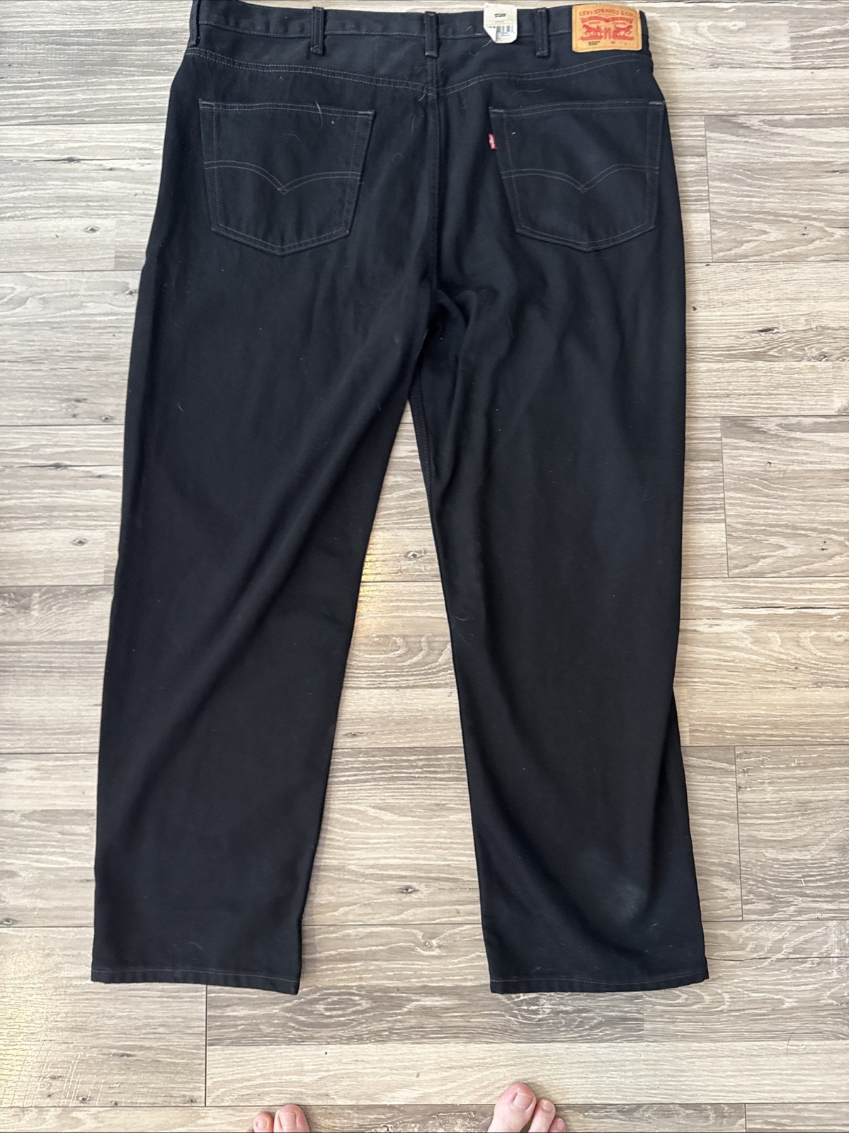 LEVIS 550 Relaxed Fit Jean Loose Through the Thigh At Waist Big Tall Black 44X32