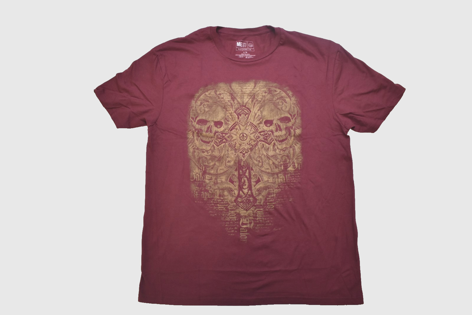 ME87 Clothing Company Mens Cross Keeper Maroon Shirt New S-2XL
