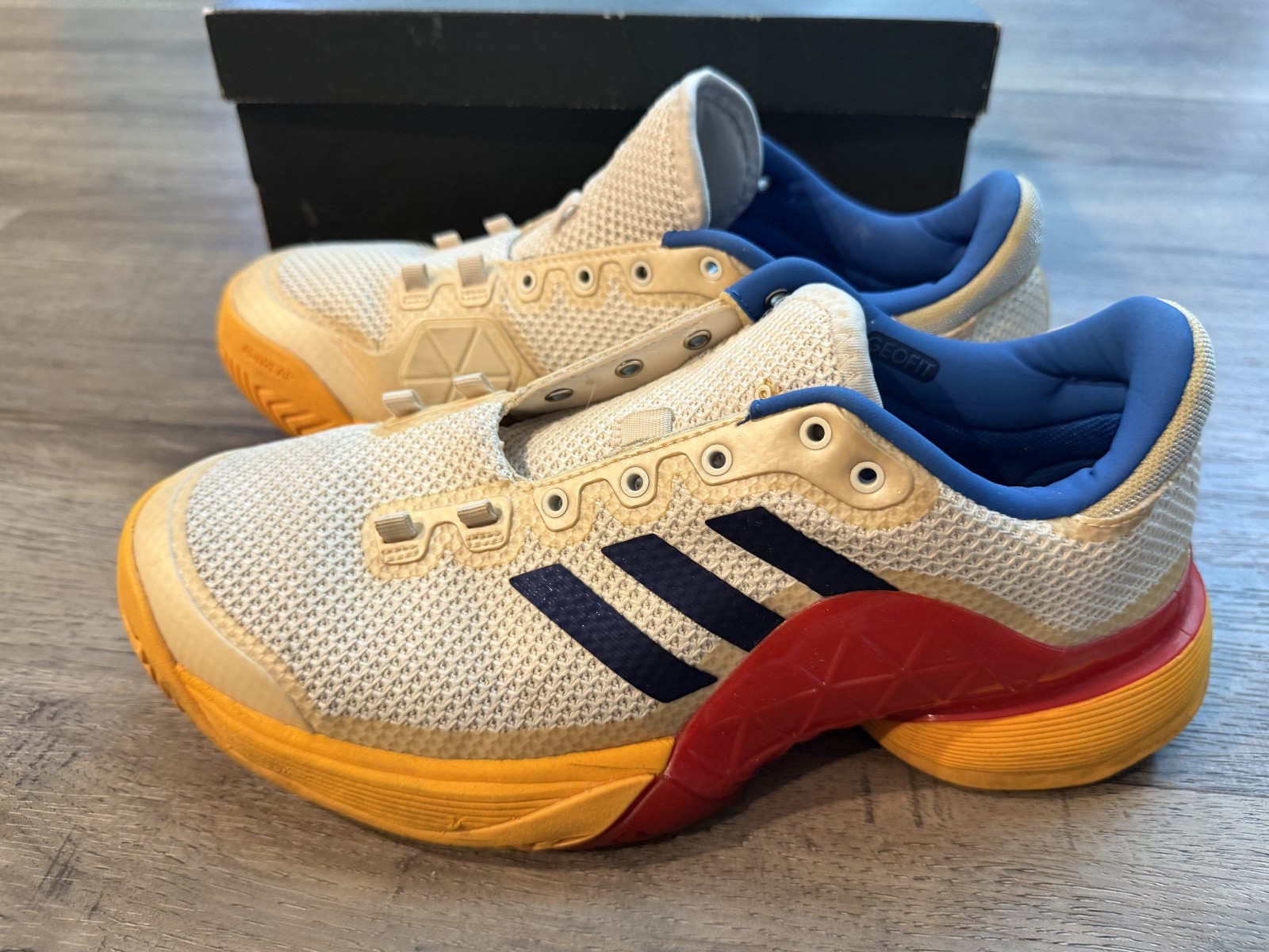 Adidas Barricade 2017 PW Pharrell Williams Tennis S81004 Geofit Men’s Size 8