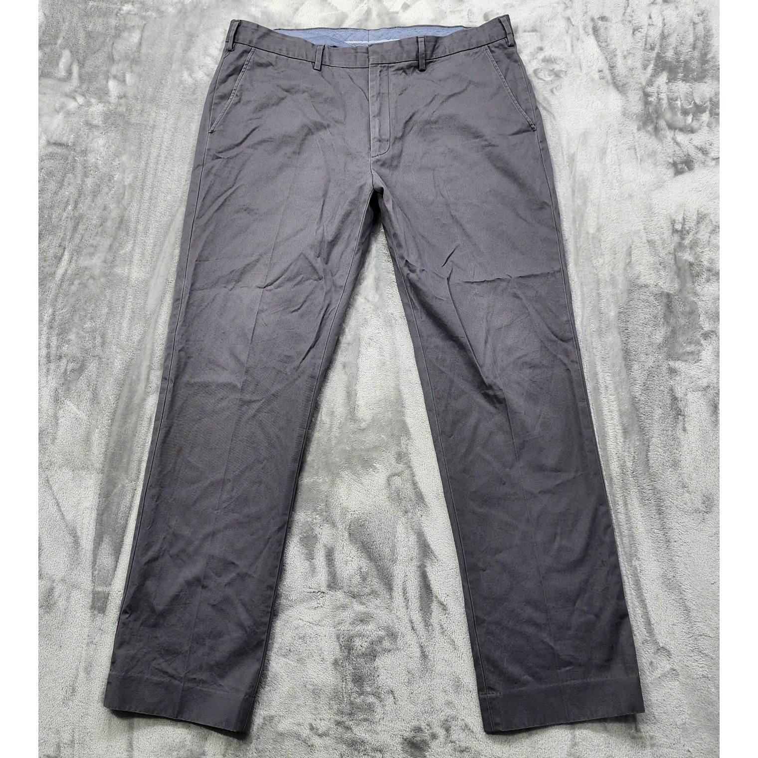 J.Crew Pants Mens 38W Gray Classic Bowery Chino Straight Cotton Preppy Office