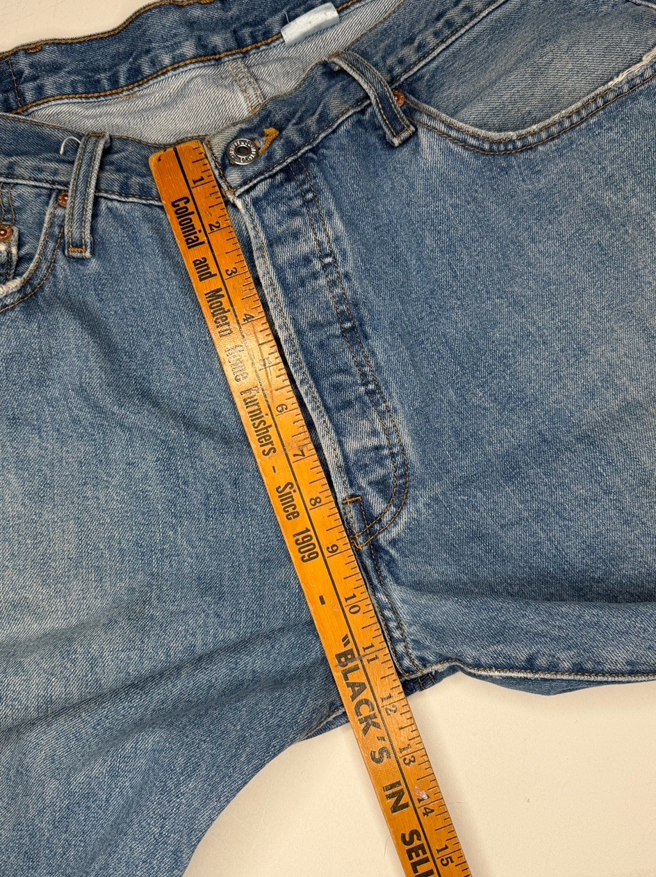 Vintage Levi’s Levis 501 Button Fly Distressed Denim Jeans 36 x 33*