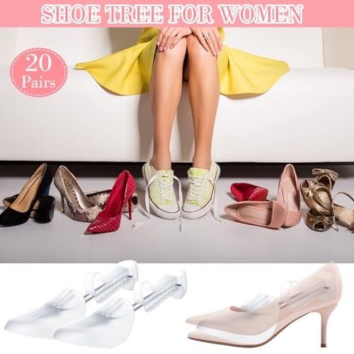 20 Pairs Plastic Shoe Tree Stretcher Sneaker Form Insert Size 5-8″ Women Style