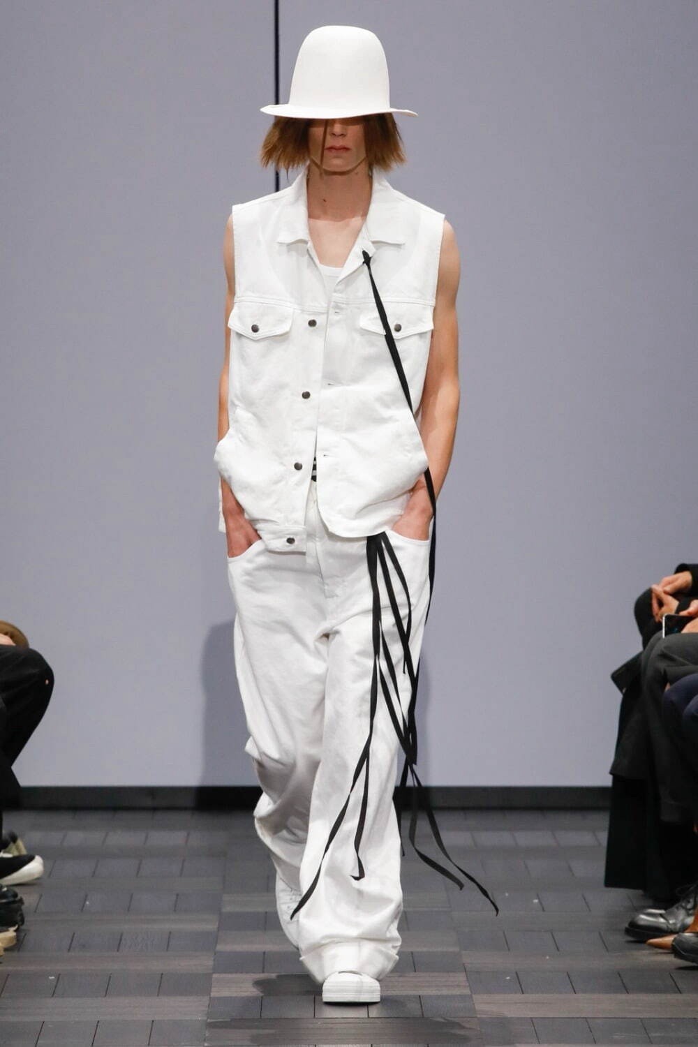 Ann Demeulemeester SS 22 denim vest white sz 50