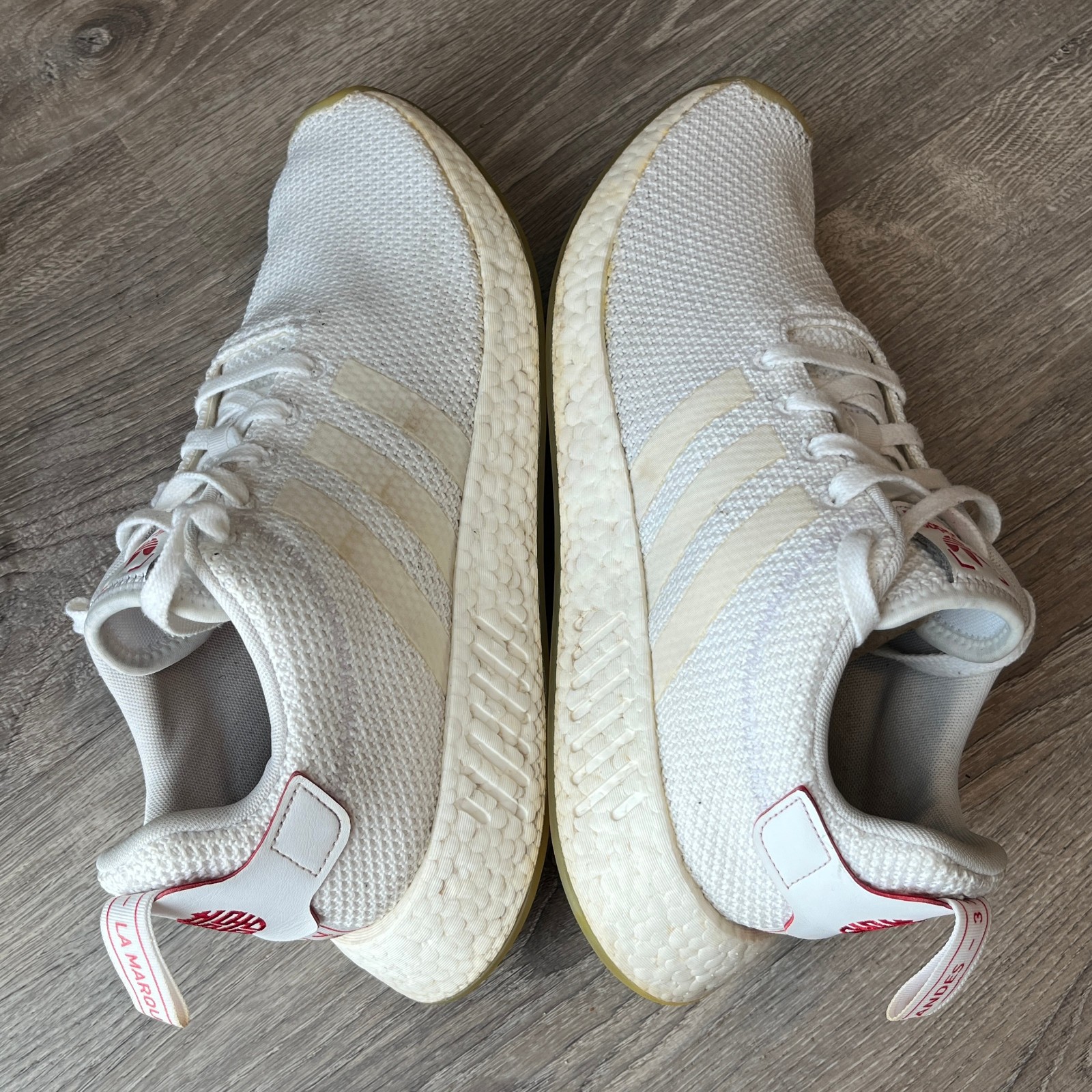 Adidas NMD R2 Boost Chinese New Year White Red Sneaker Mens 12.5 UK 12 EU 47 1/3