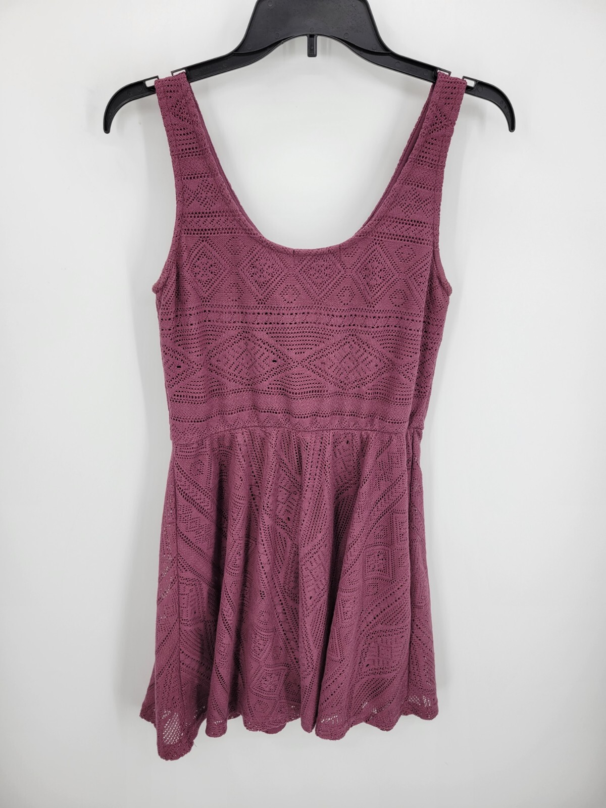 Cotton On Dress Womens Small Maroon Crochet Sleeveless Fit & Flare Boho