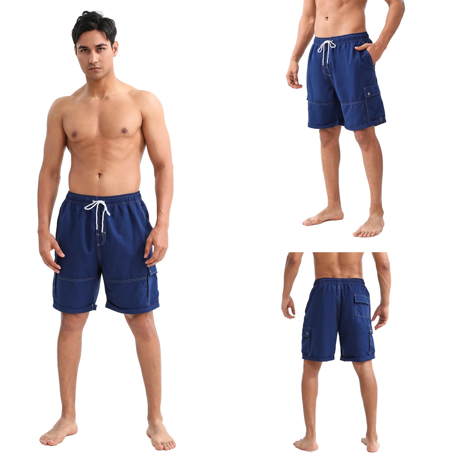 2 Pairs Men’s Quick Dry Swim Trunks Swimming Shorts Suit Beach Surf Board Wear