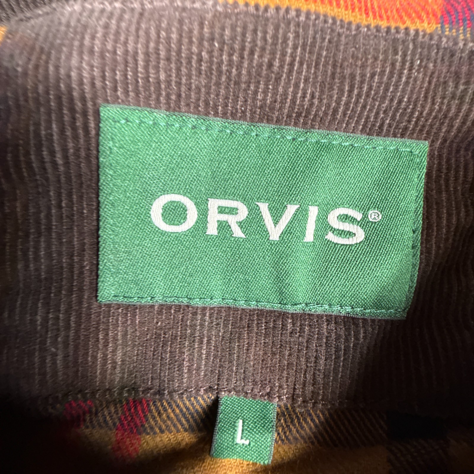 Orives Jacket Mens Large Field Work Chore Utility Flannel Lined Corduroy Collar
