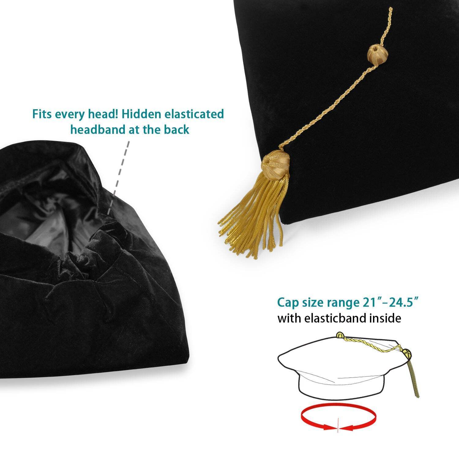 Endea Graduation Doctoral Tam with Four Sides