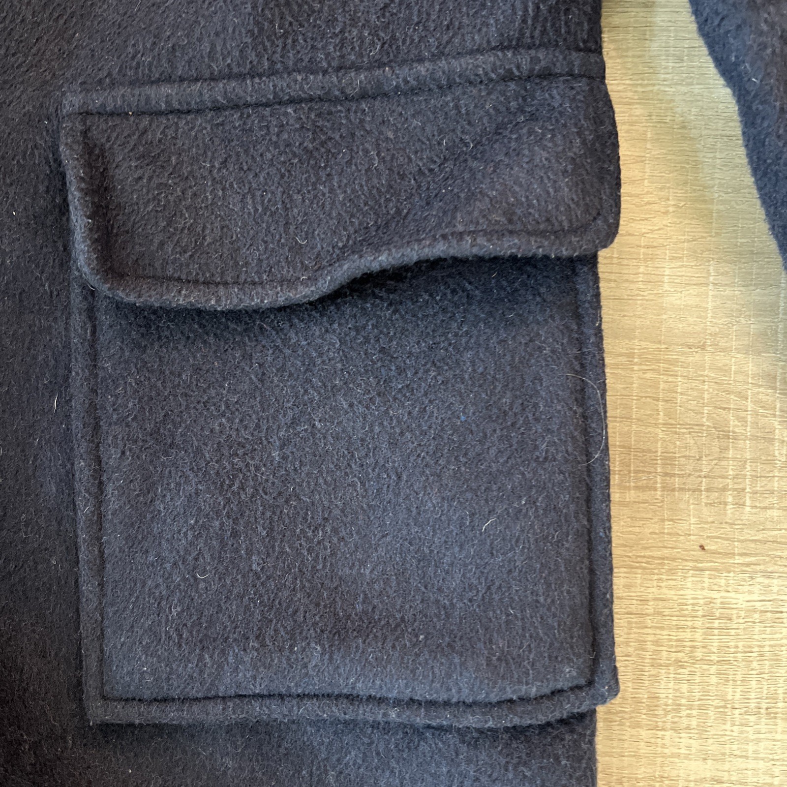 VTG Gloverall Duffle Coat Men’s Toggle Hooded Wool PeaCoat Jacket Sz 44 Navy G7