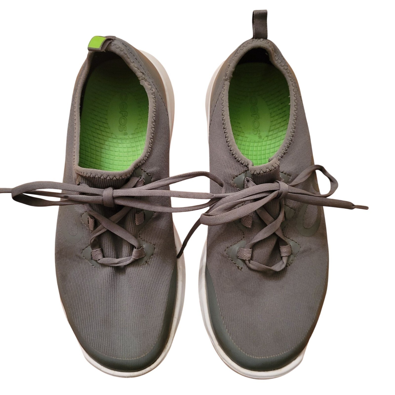 Oofos Gray Walking Sneakers OOfoam Sole 9.5 Volcanic Ash OOmg Sport LS