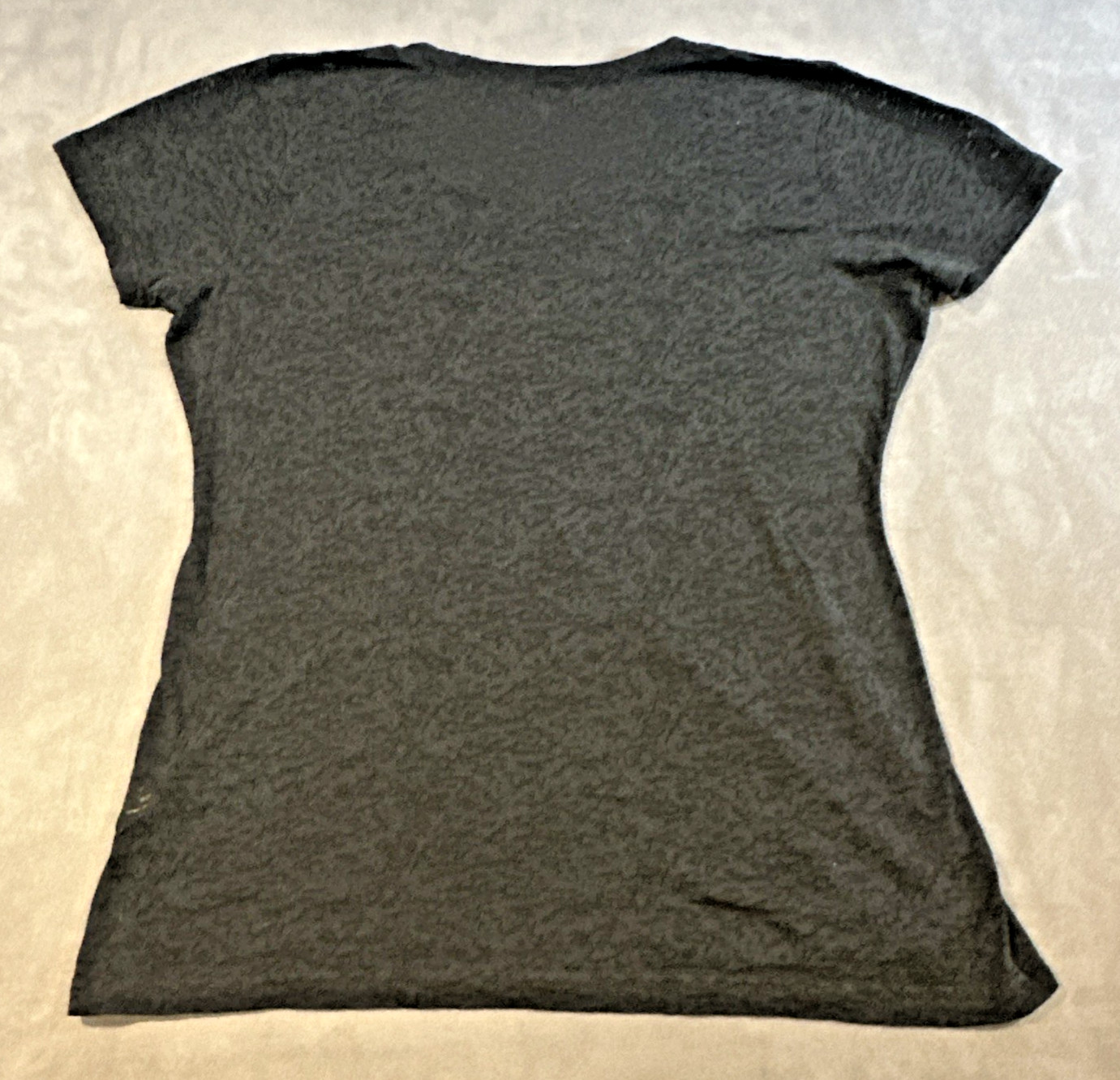 Y2K Grunge Indie Semi Sheer Burnout Tee Black Short Sleeve Fitted Top Womens XL