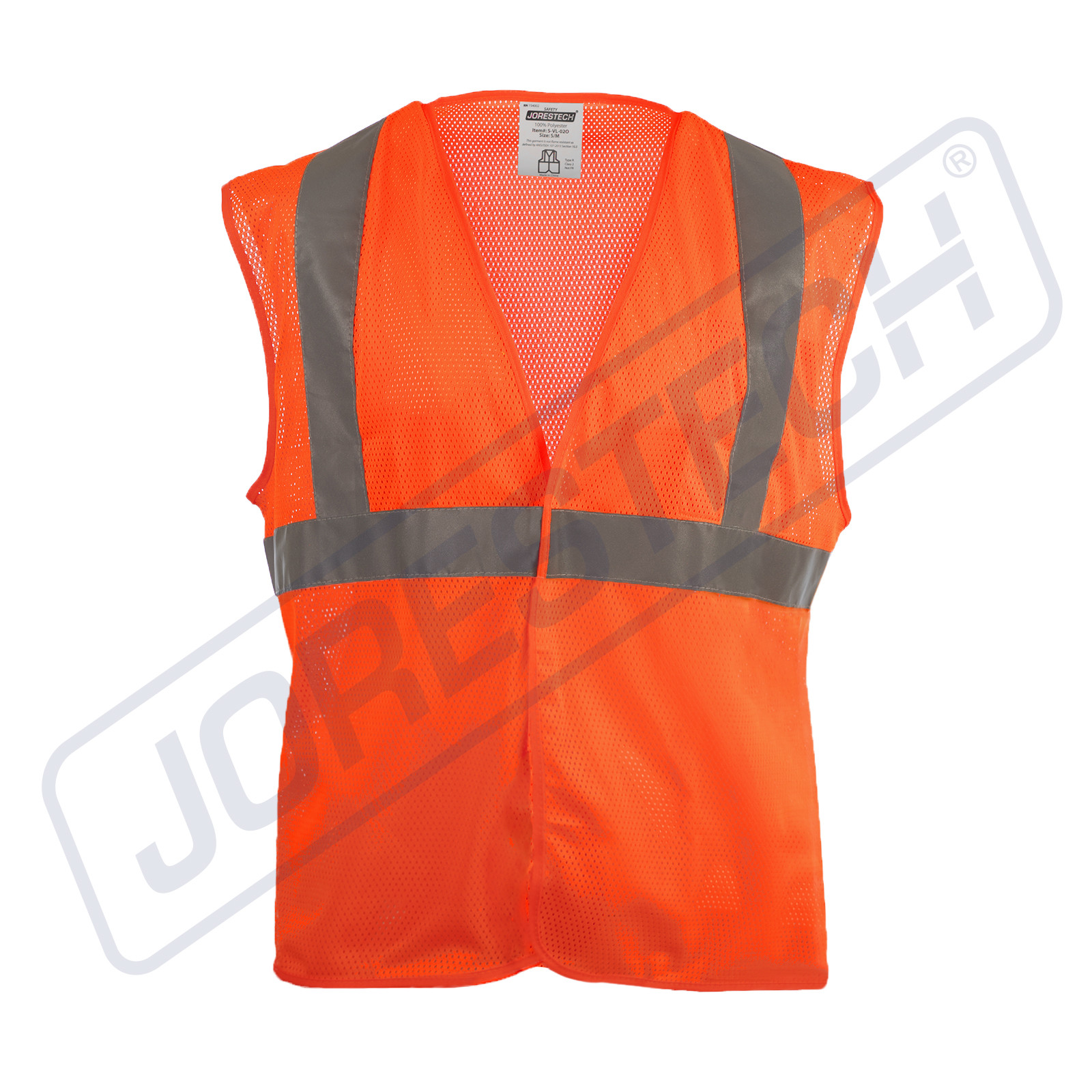 SAFETY VEST ANSI CLASS 2/ Reflective Tape/ High Visibility Orange JORESTECH