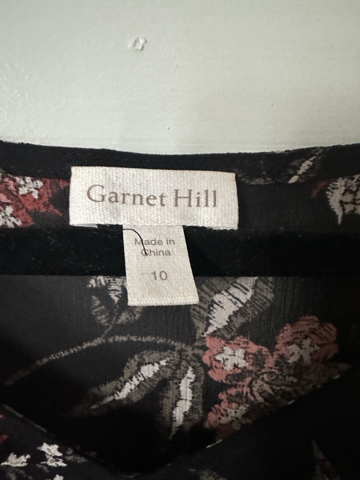 Garnet Hill Dress Size 10 Sheer Floral Print Silk Layered Slip