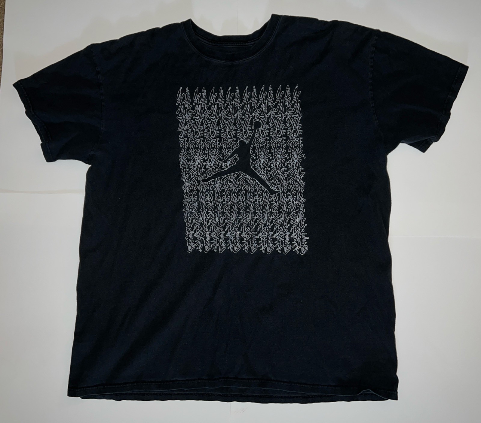 Air Jordan Jumpman Logo Square Writ T-Shirt Basketball Print size XXXL 3x Brand