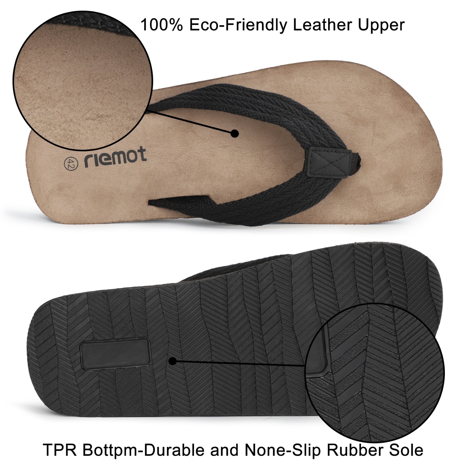 Mens Flip Flops Thong Sandals Shower Beach Slider Slip On Summer Casual Slipper