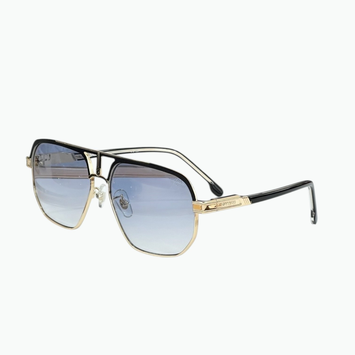 CARRERA 1062-S Luxury Black Gold Blue Gradient 60口15-145 Sunglasses New w/ Case