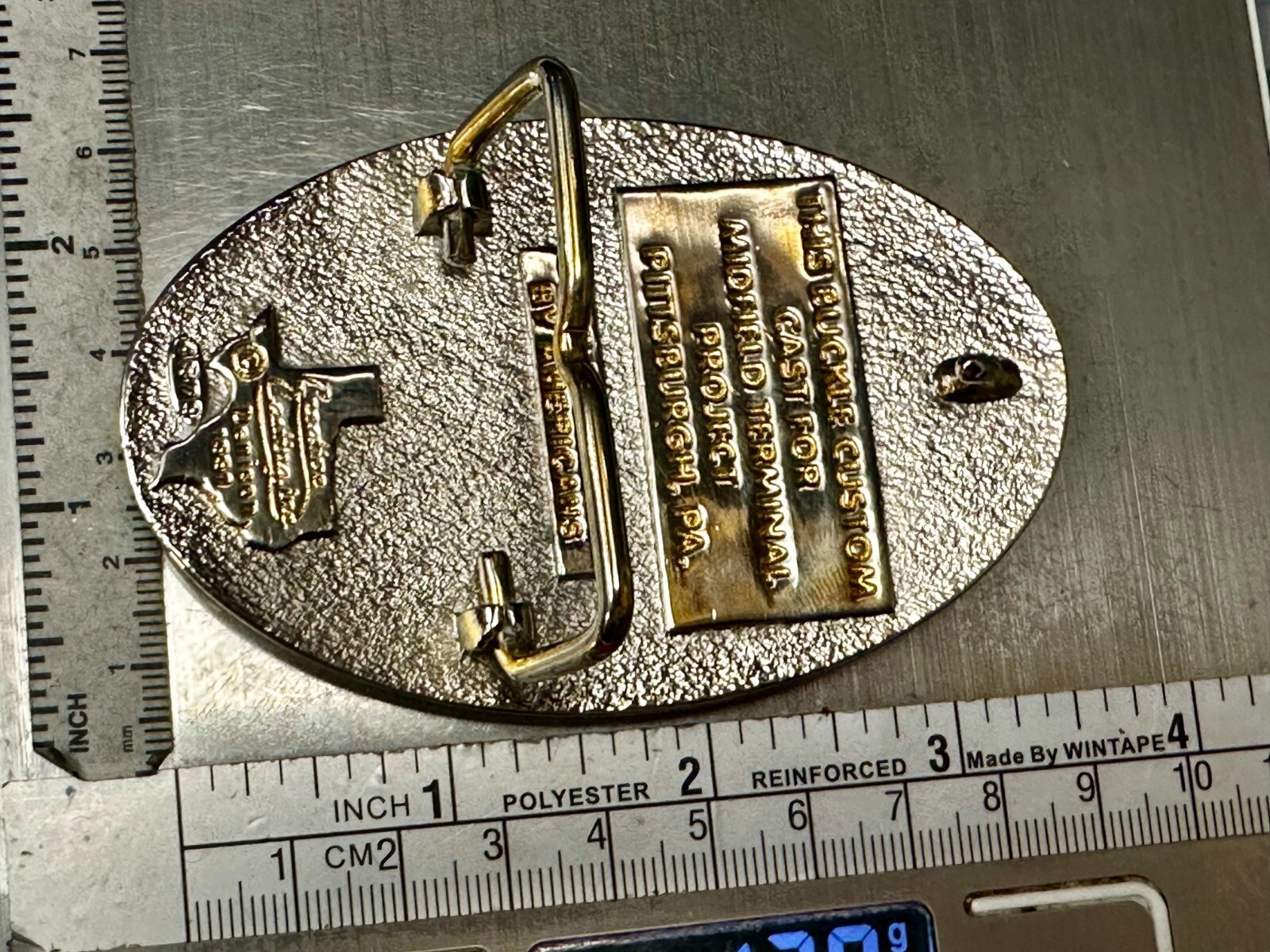Commissioners Midfield Terminal Project Safety Award Commemorative Belt Buckle