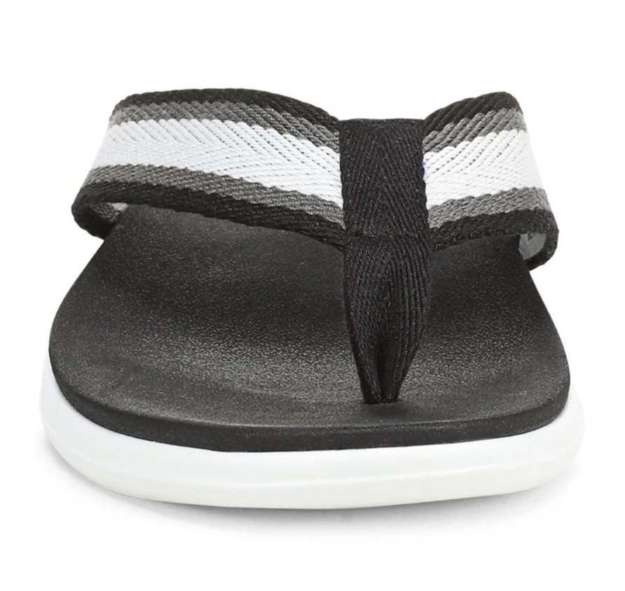 VIONICS Beach Indigo Toe Post Sandal – Black Multi NEW