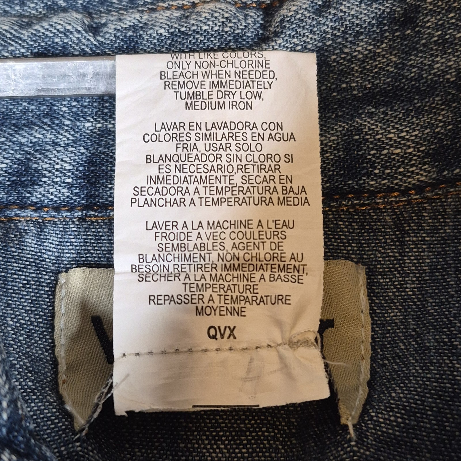 Wrangler Pearl Snap Denim Long Sleeve Shirt Mens Medium American Quarter Horse