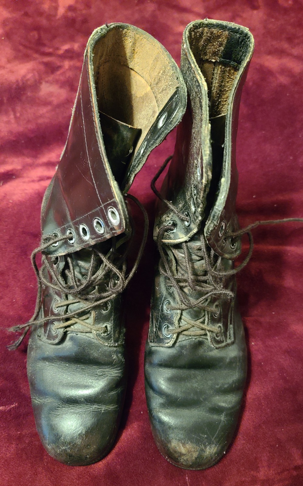 Vietnam era Mens black combat boots size 11 vintage costume punk