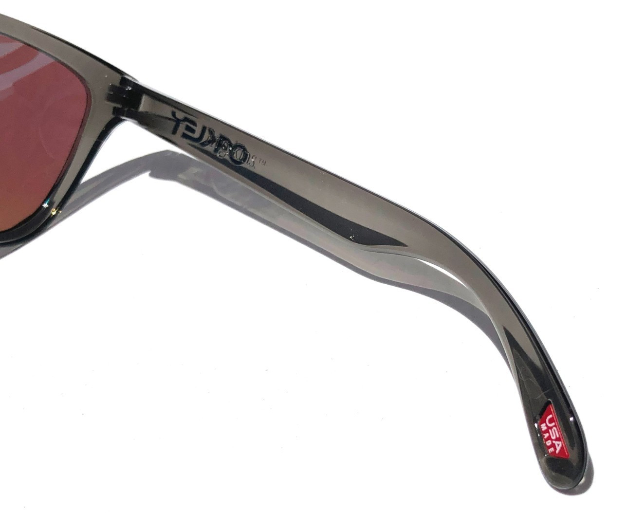Oakley Frogskins Grey Smoke POLARIZED Galaxy Blue Mirror Lens Sunglass 9245-74
