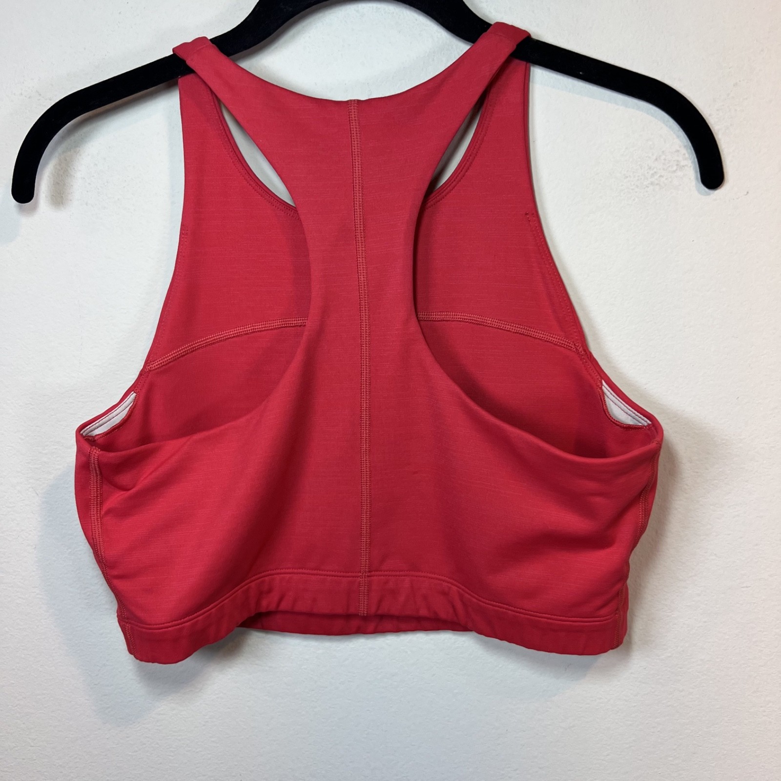 Outdoor Voices Longline Sports Bra Red Cropped Top Lined Gym Yoga Sporty Medium