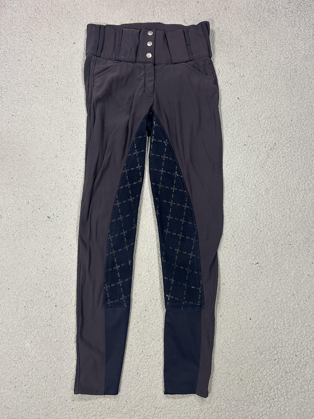 Z Breeches Womens 26 Brown Full Seat High Waist Ankle Riding Pants Equestrian