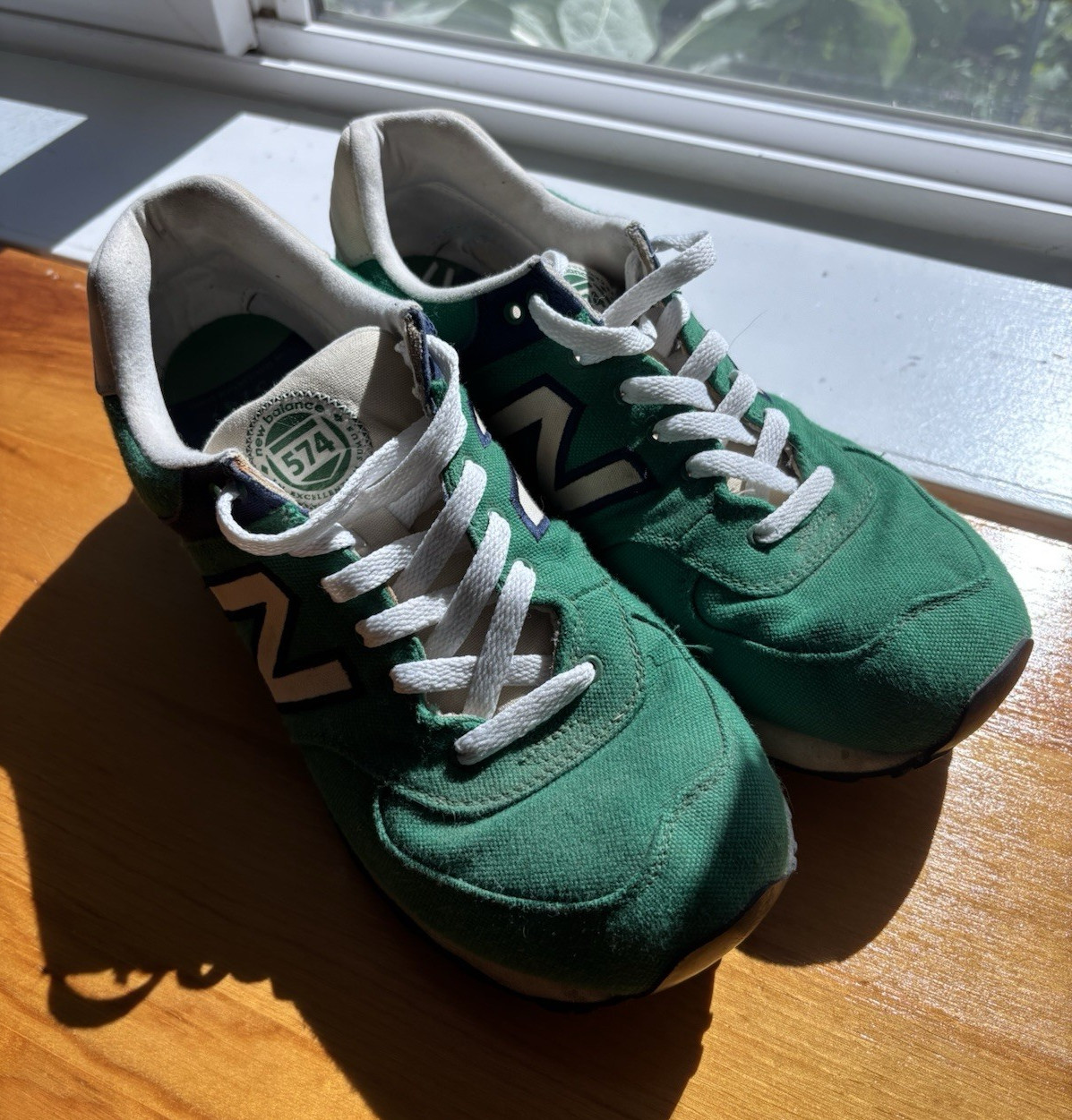 New Balance 574 ML574RUG Green/White Low Top Lace-Up Men’s Sneakers