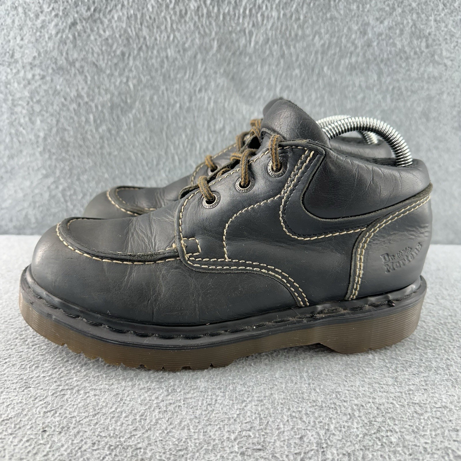 Doc Dr Martens AirWair 8458 Black Leather Boots Women’s Size 7 England Vintage
