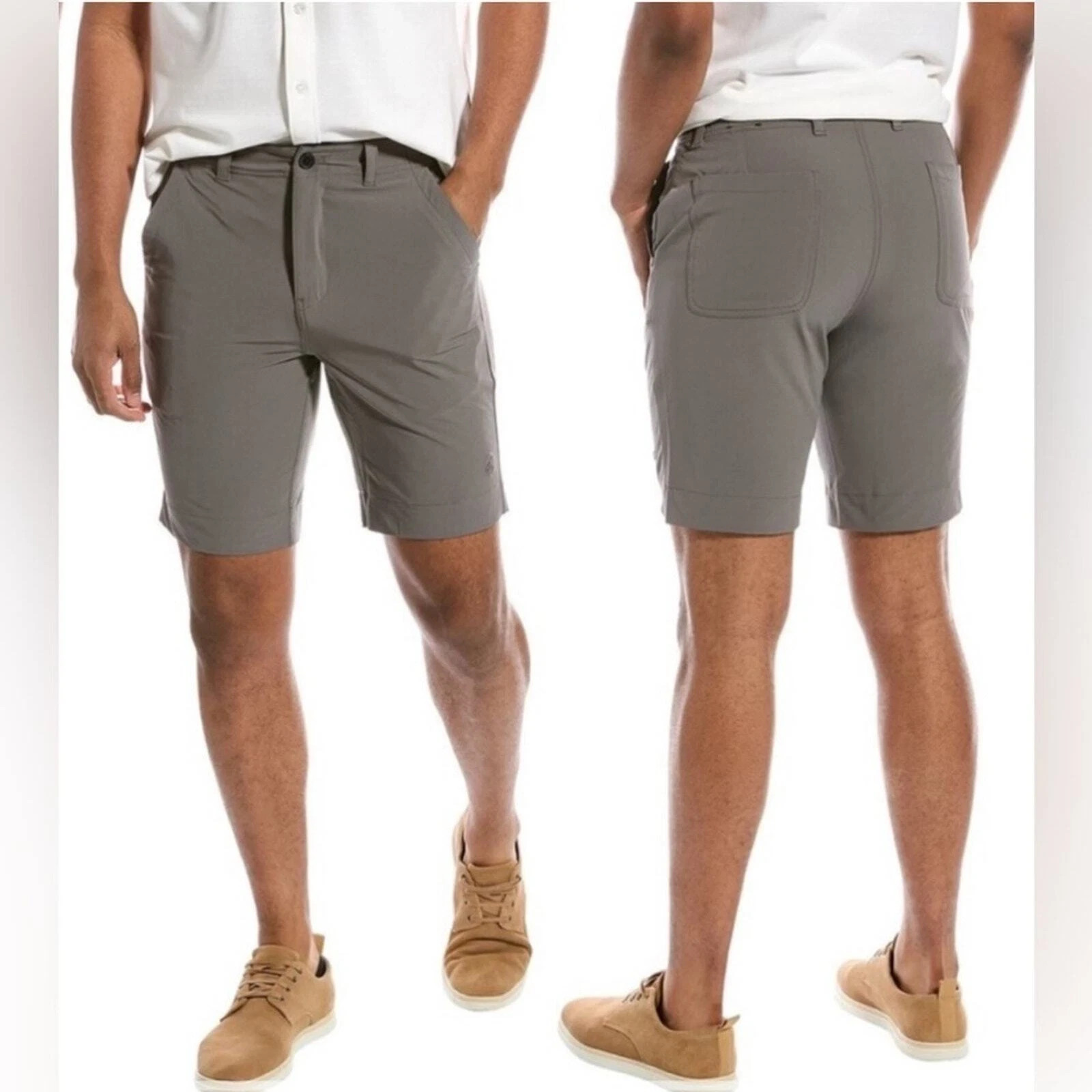 NWT 9-inch Grey Lightweight Performance Golf Shorts by Brooks Brothers, Size 31