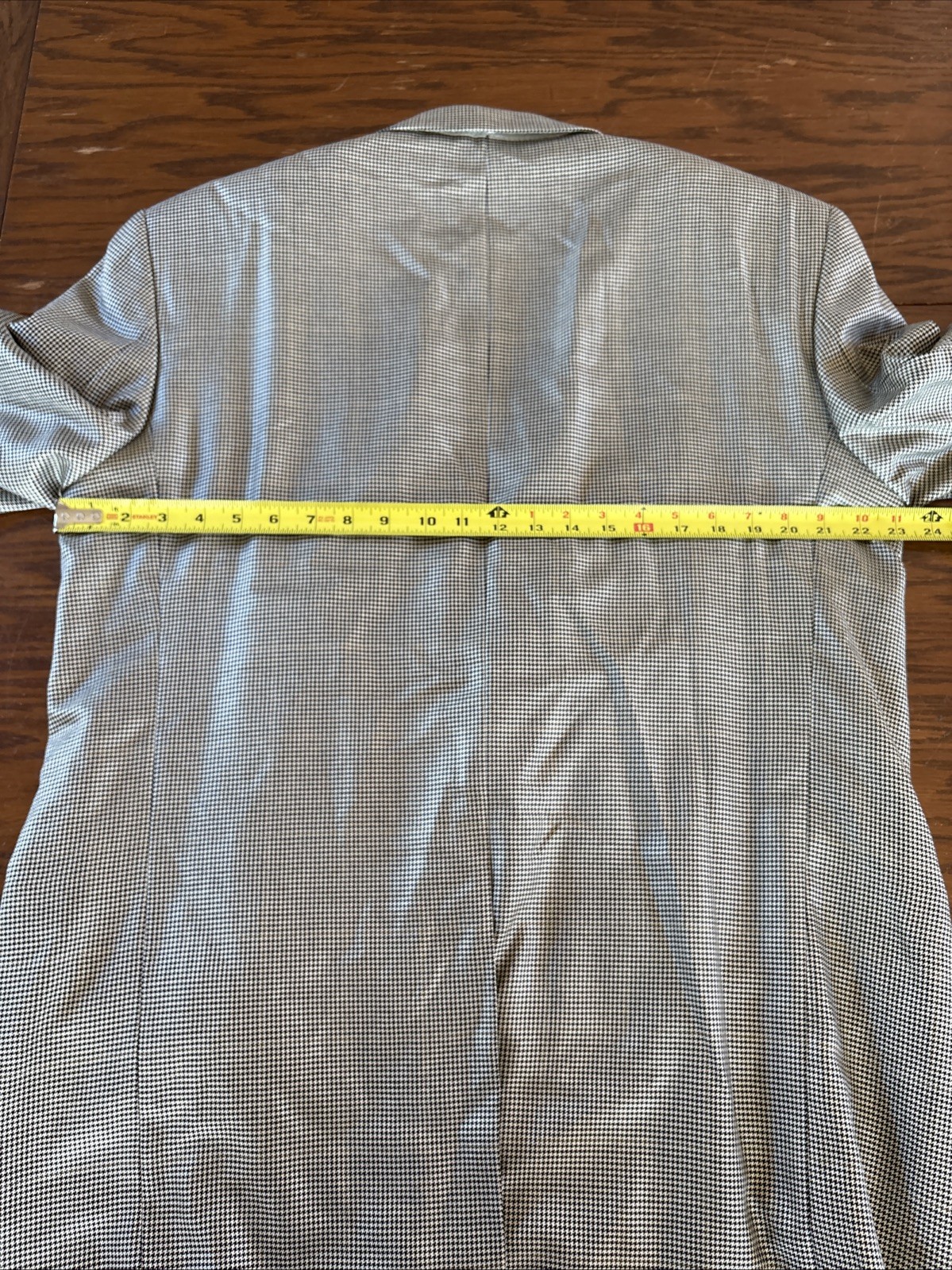 E Thomas Hounds Tooth Blazer Jacket Silk And Wool