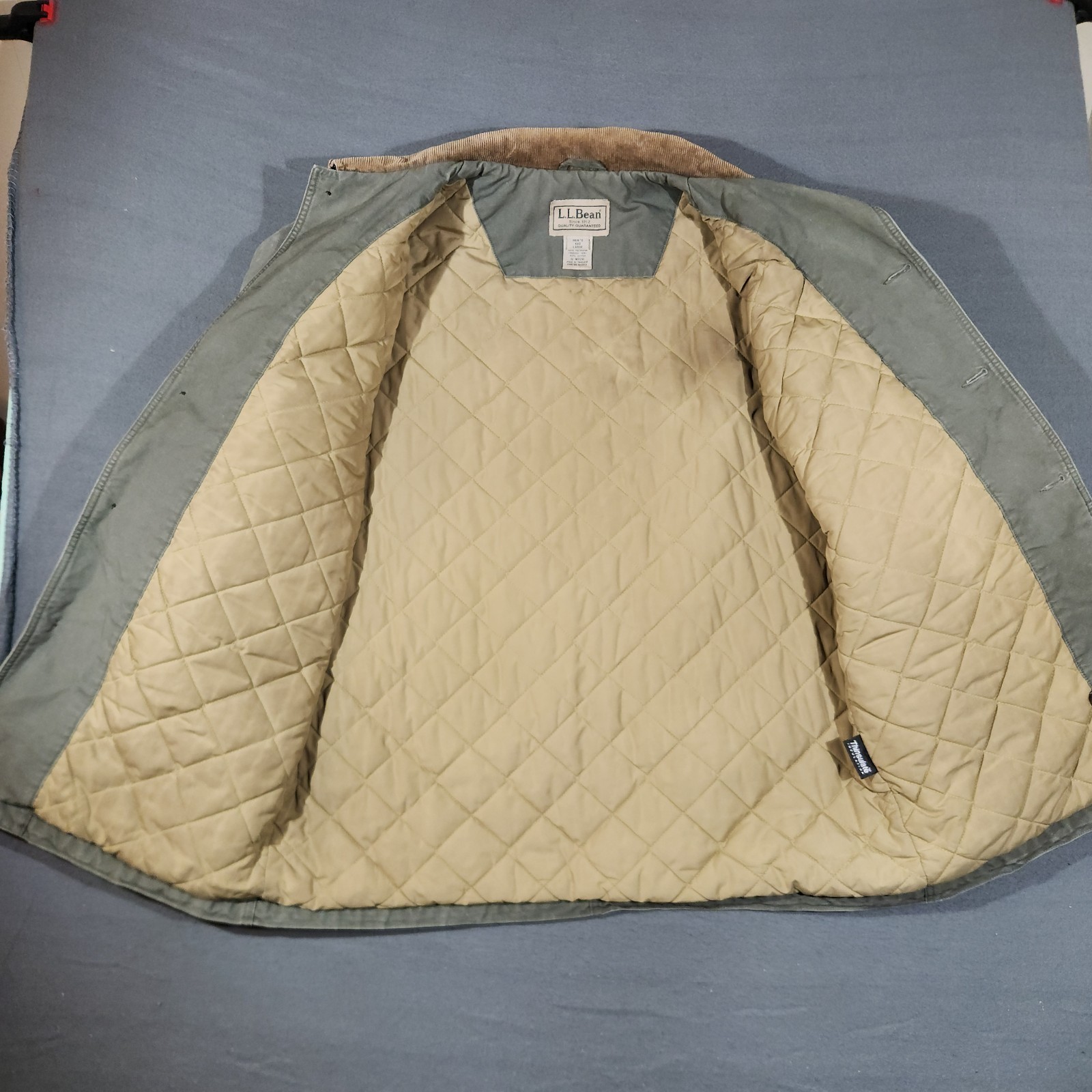 LL Bean Barn Chore Jacket 0 WY20 Field Coat Thinsulate Quilted Lining Men’s L