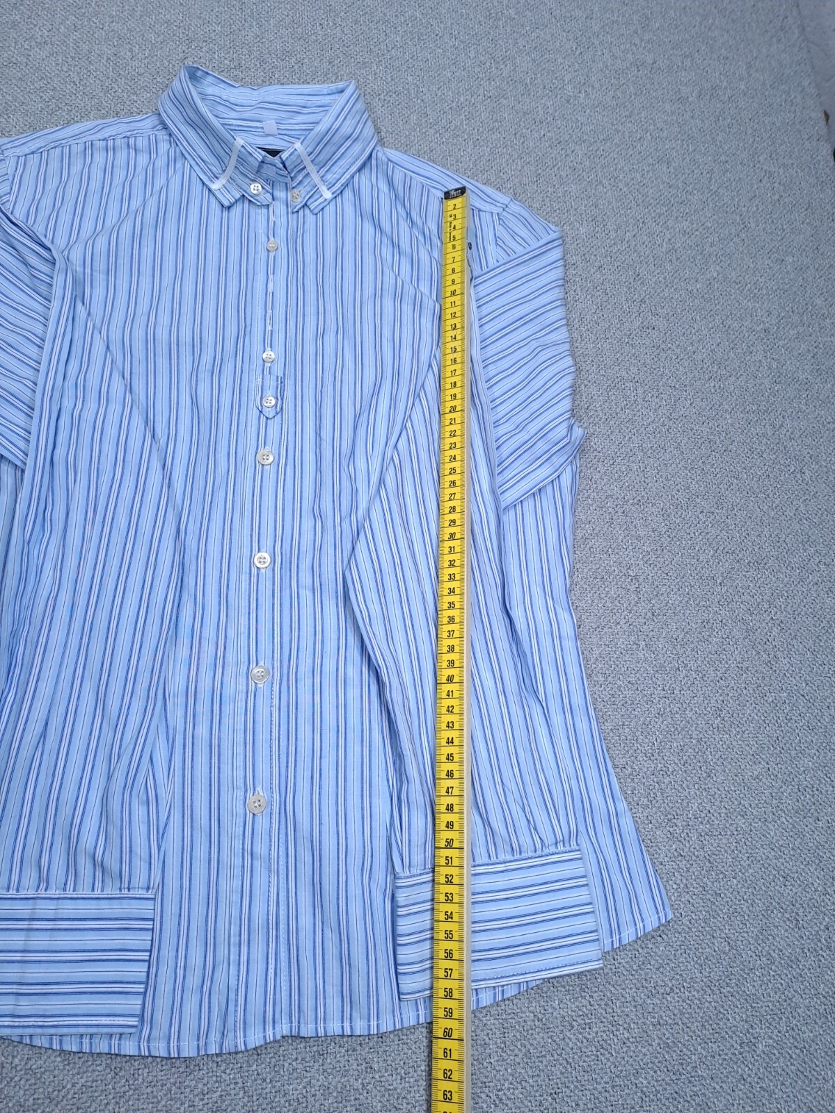 Giorgio Boldetti men’s tailoring shirt size XL blue striped high Italian tailoring