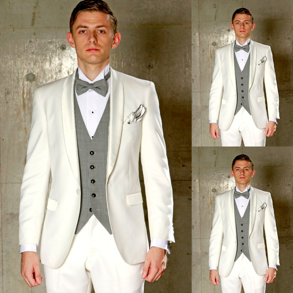 Regular Fit Men’s Suits 2Pcs Shawl Lapel Jacket Tuxedos Formal Wedding Jacket