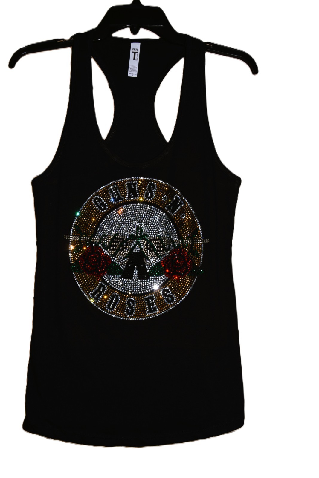 Guns N Roses rhinestone bling racer back tank top XS, S, M, L, XL,XXL
