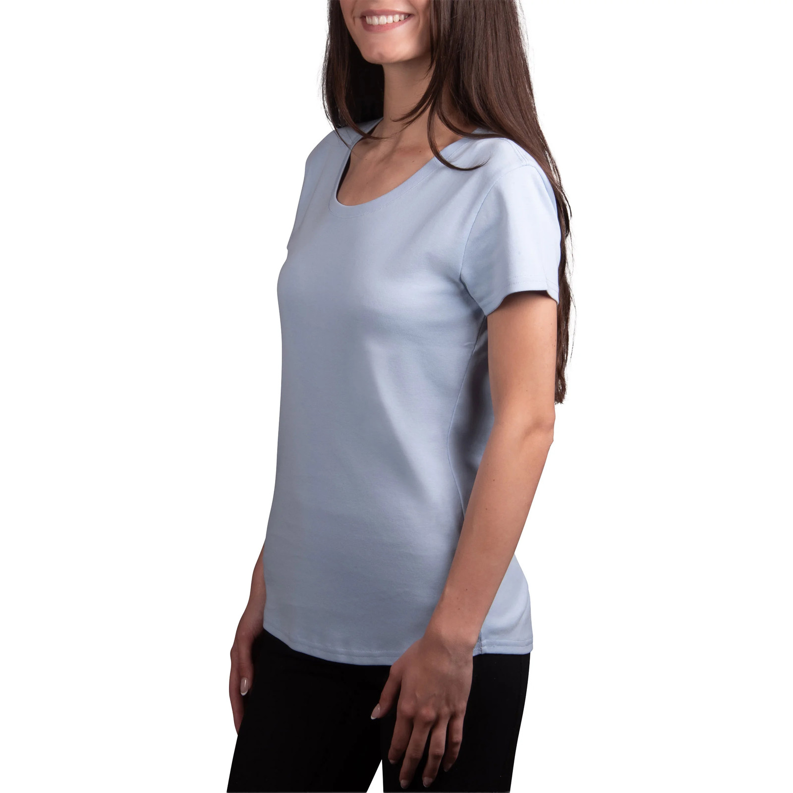 Kirkland Signature Women’s Scoop Neck Pima Cotton Tee, 2-pack