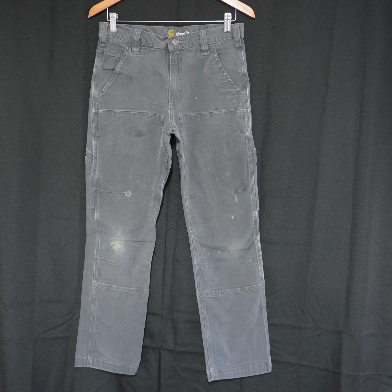 Carhartt 102802 Rugged Flex Rigby Double Front Pants Men 31×30 Shadow Grey Stret