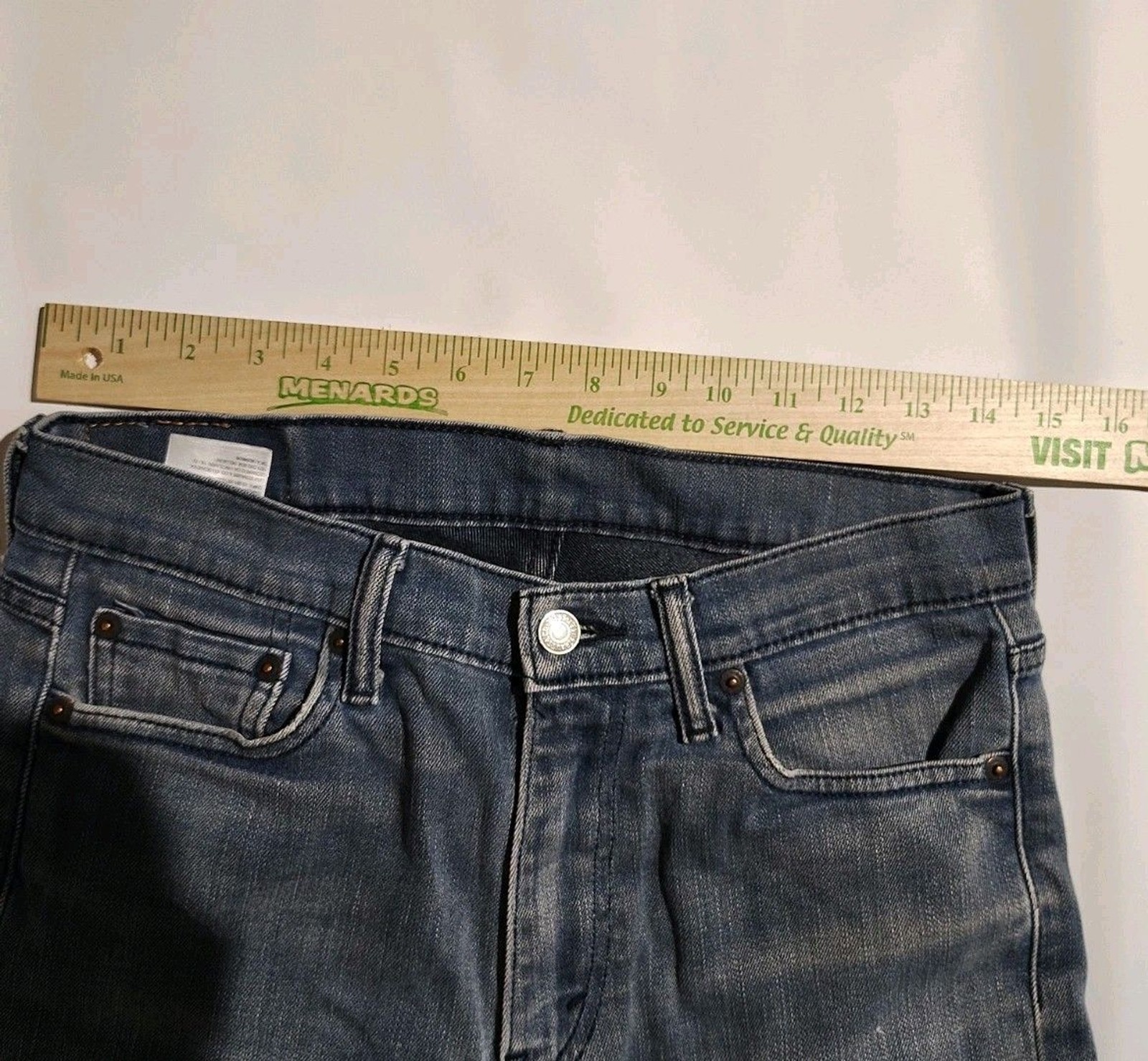 Levi’s 513 Slim Straight Leg Jeans Gray Denim Low Rise Men’s 30×32